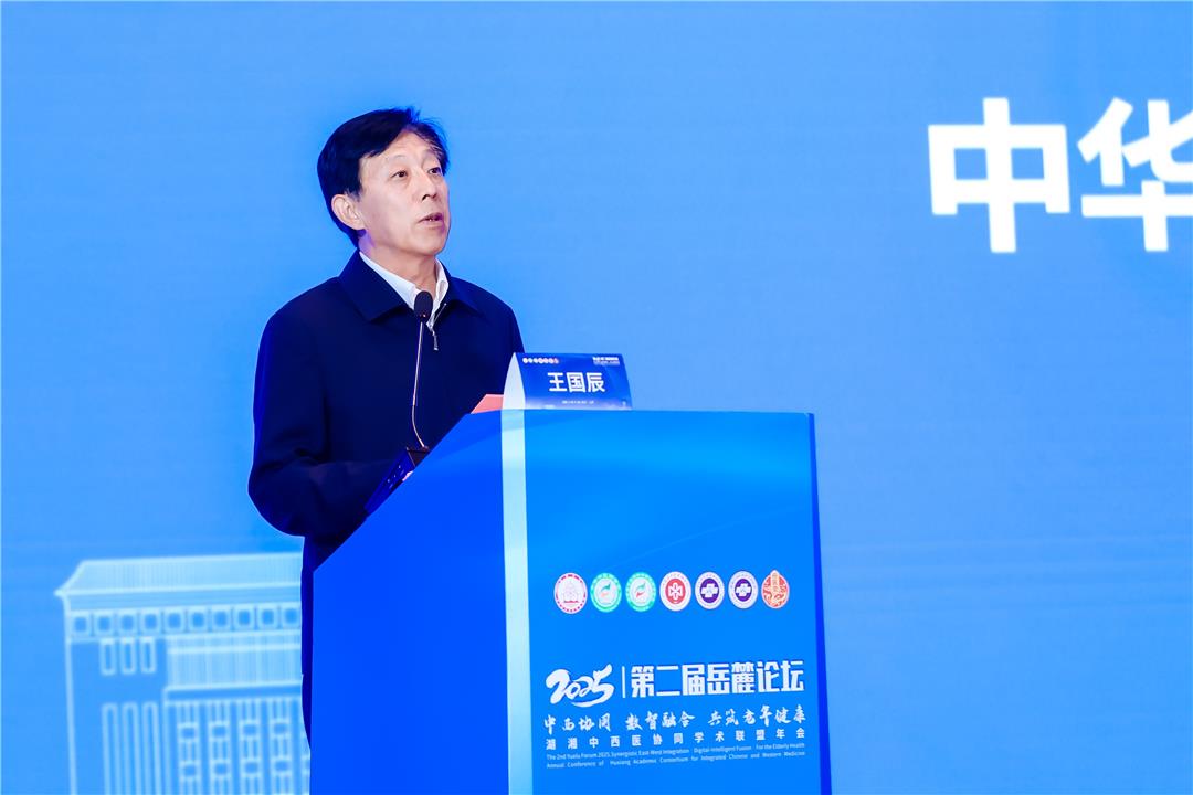 中华中医药学会副会长王国辰讲话。